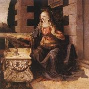 LEONARDO da Vinci Annunciation (detail) sg77 Spain oil painting reproduction